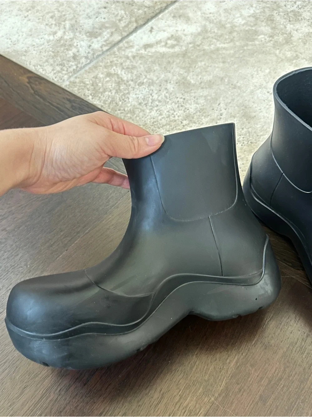 Bottega Veneta Black Puddle Boots